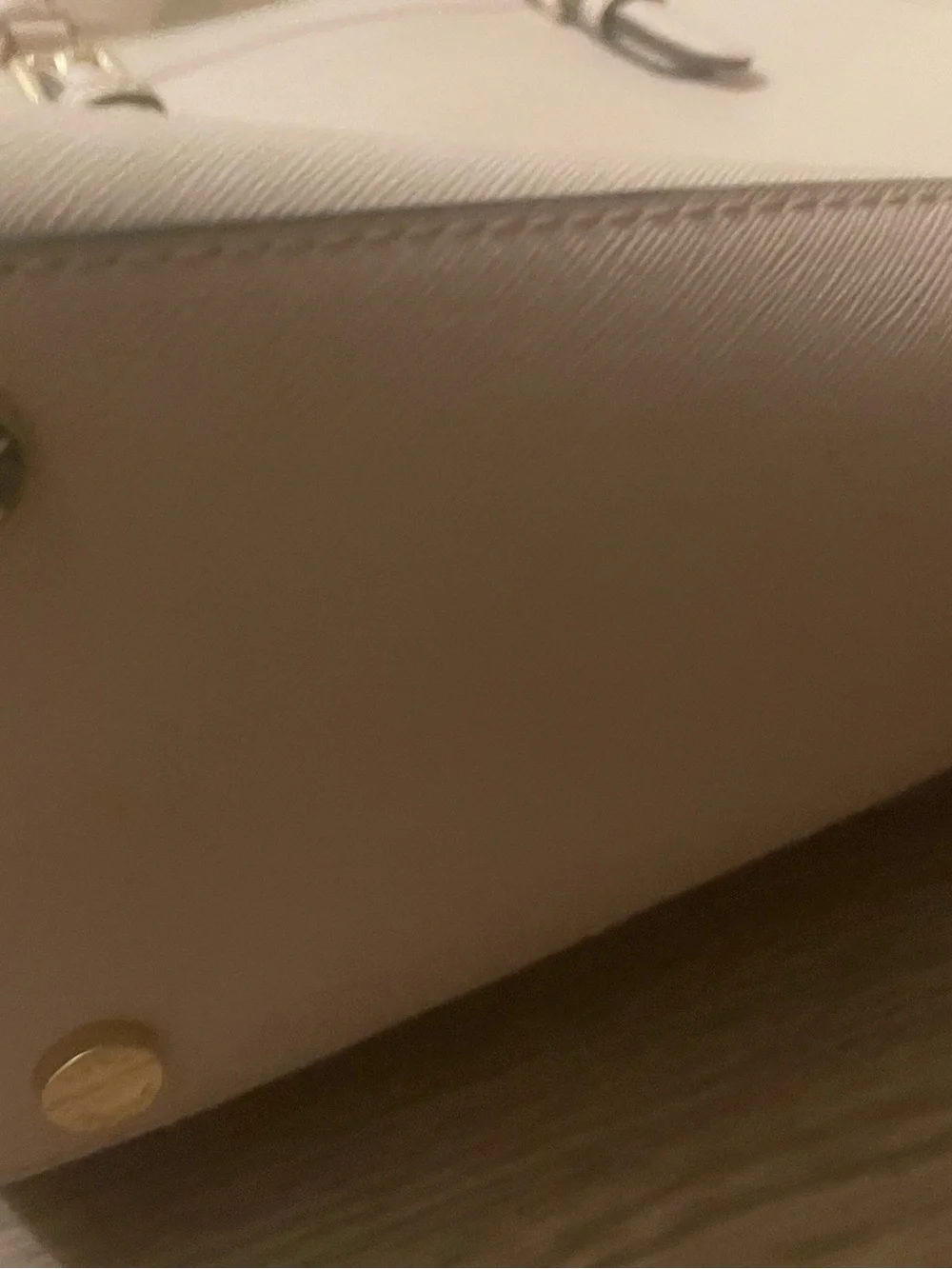 MICHAEL KORS Pale Pink Saffiano Leather Satchel with Gold Hardware